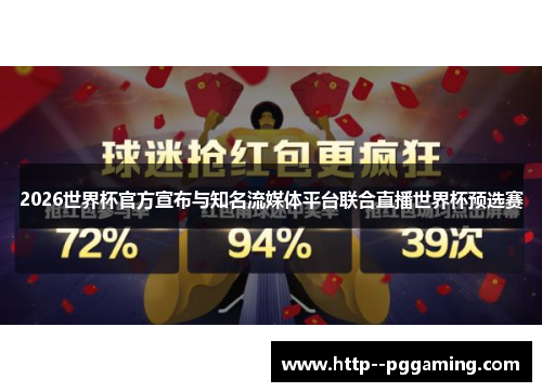 2026世界杯官方宣布与知名流媒体平台联合直播世界杯预选赛